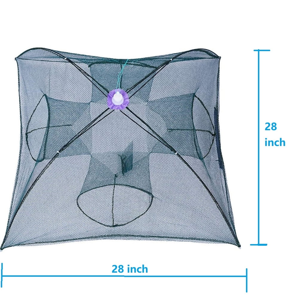 Foldable 6 Hole Fishing Bait Trap Crab Net – Amazingforless