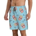 thumbnail image 2 of Cauagu I Am A Fan Popcorn Print Men's Swim Trunks,Hawaiian Bathing Suit Swimsuits Beach Shorts with Pockets for Men Quick Dry Swimming Board Shorts-XX-Large, 2 of 6