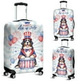 thumbnail image 2 of Happy 4th of July Patriotic Bernese Mountain Dog Marching Band Uniform Balloons Fireworks Travel Luggage Cover Berner Lover Gifts Suitcase Dust Protective Decor - 13009, 2 of 5