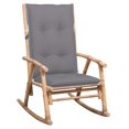 thumbnail image 1 of vidaXL Rocking Chair with Cushion Bamboo, 1 of 5