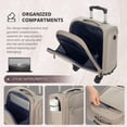 thumbnail image 4 of Verage Underseat Carry On Luggage with Wheels, 14.5-Inch Spinner Small Suitcase, Softside Lightweight Travel Bag for Men and Women, Airplane Carry On Bag, 4 of 7
