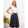 thumbnail image 4 of DARING DIVA Women's Vintage A-Line Business Midi Skirts X-Small Navy Blue, 4 of 6