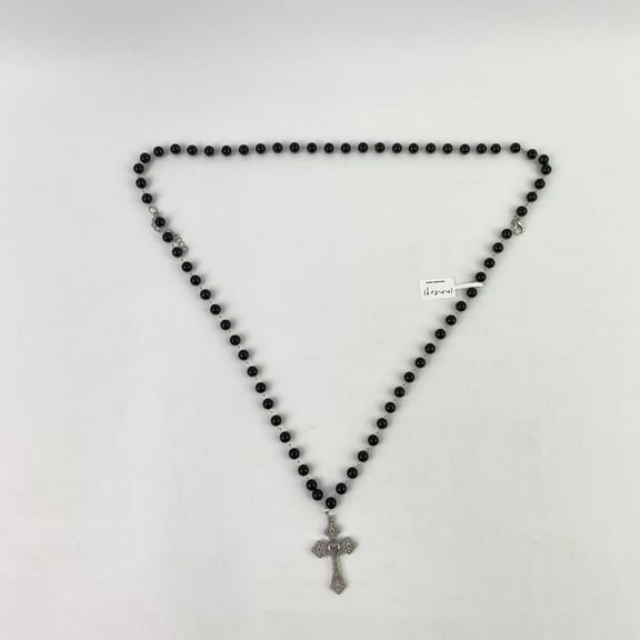 innergi Meditation beads,Black Rosary Beads Catholic for Men with Cross- Rosary Necklace, Rosary Bracelet