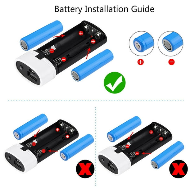 SUWHWEA New 5600mAh 5V USB Power Bank Case 18650 Battery Charger