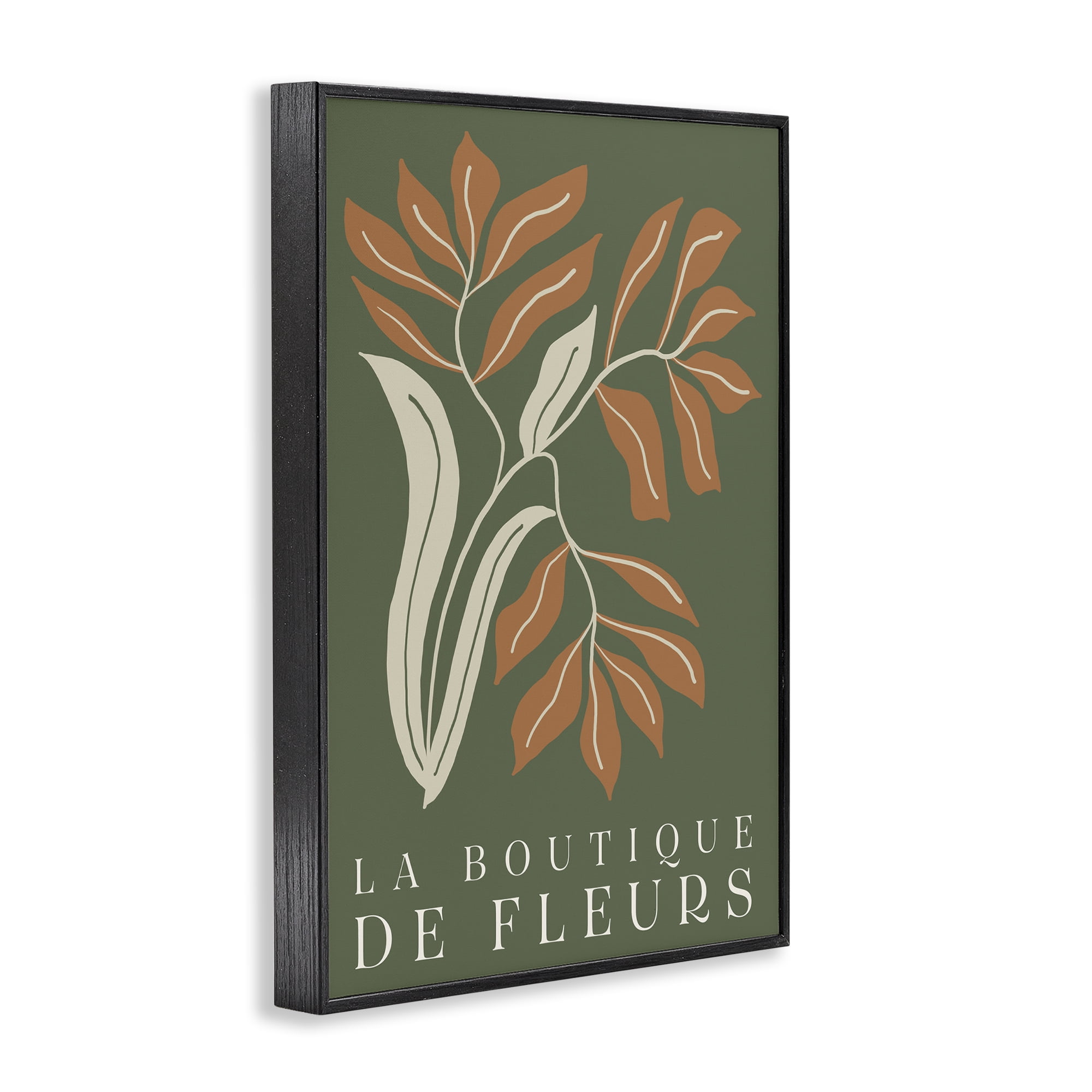 Stupell Industries Flower Shop Midcentury Minimal Black Framed Giclee Art, design by Emily Navas