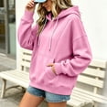thumbnail image 3 of SYwaren Oversized Hoodie for Women Pullover Long Sleeve Casual Sweatshirt with Pockets Solid Color Tops, 3 of 8