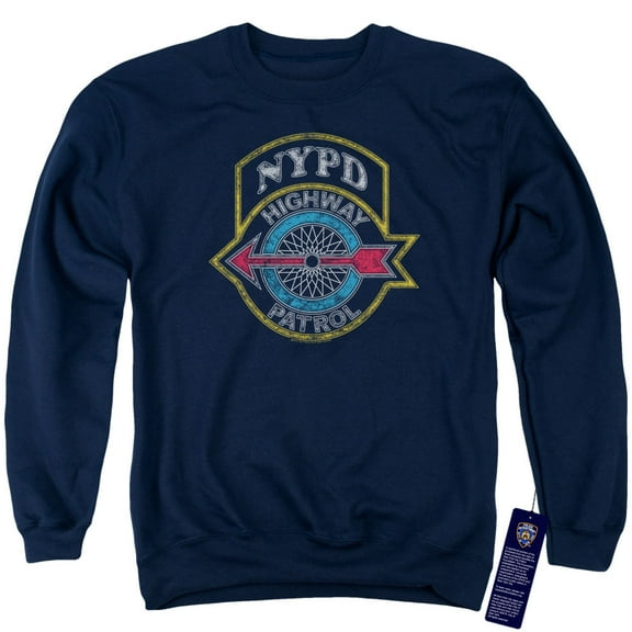 New York City Highway Patrol Adult Crewneck Sweatshirt Navy
