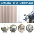 thumbnail image 4 of 100% Blackout Curtains for Bedroom 108 Inches Long Grommet Linen Face Full Light Blocking Curtain Drapes for Living Room Thermal Linen Look Curtains 2 Panels Set, 52" W x 108" L, Navy, 4 of 8