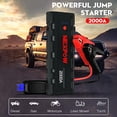 thumbnail image 2 of Arrancador de Auto Bateria NEXPOW 2000A, 12 V, Cargador de Batería para Auto, Caja de Arranque de Litio con Luz LED y Carga Rápida USB 3.0, 2 of 7