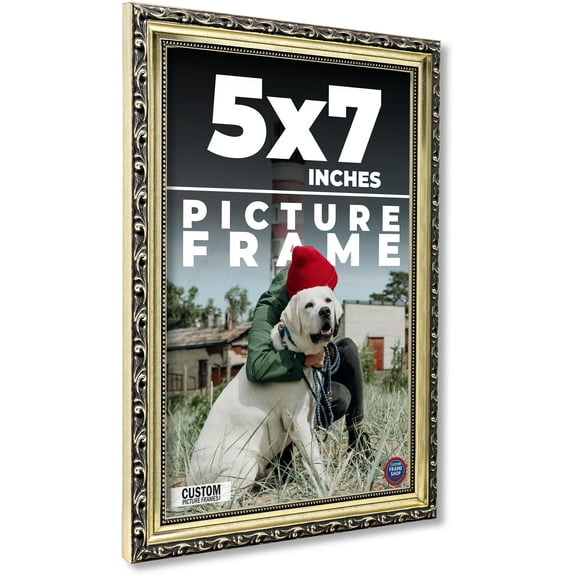 5x7 In Frame Silver Solid Wood Picture Frame Width 1.125 Inches | Interior Frame Depth 0.375 Inches