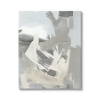 Stupell Industries Chaotic Grey Painting Abstract Painting Gallery Wrapped Canvas Art Print Wall Art, 24 x 30