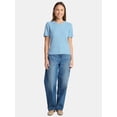 thumbnail image 2 of Time and Tru Women's Sweater Tee with Short Sleeves, Lightweight, Sizes XS-XXXL, 2 of 5