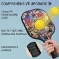 thumbnail image 2 of Pickleball Paddles Set Of 2, Fiberglass Surface, Spring Floral Print, 4 Balls & Bag, 2 of 5