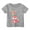 Grey, variant on WEIYLL T Shirts for Girls Casual Cartoon Flower Print Round Neck Loose Short Sleeve Kids Clothing for 1-2 Years