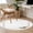 White, variant on Round Area Rugs Collection 4 Ft, Christmas Non-Slip Residential Carpet, Winter Xmas Farmhouse Pine Cone Branches Indoor Crawling Mats Runner Rugs for Living Room/Dining Room/Bedroom