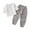 AB477 Dark Gray, variant on Tisuna Fall Outfit Set For Kids Boys Lightweight Solid Color Long Sleeve Crewneck Tops And Pants 2 Pieces Clothing Set For Children Casual Wear Size 18-24 Months