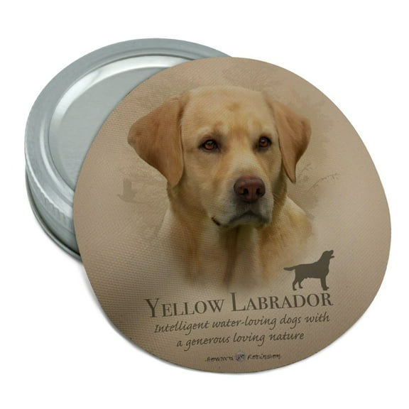 Yellow Labrador Retriever Dog Breed Round Rubber Non-Slip Jar Gripper Lid Opener