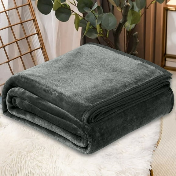 Fleece Blankets Gray - Soft Lightweight Fuzzy Cozy Blanket, Soft Fleece Blanket Small Size, No Pilling Cozy Lightweight Blanket for Bed, Couch, Chair, Sofa Suitable for All Season