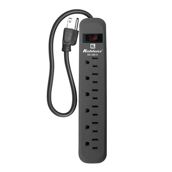 Supresor de picos Koblenz SS-420-C 6 contactos 420 joules 10A Negro