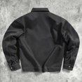 thumbnail image 5 of Thousandth Sherpa Lined Trucker Jacket for Men Lapel Collar Button Front Outerwear Casual Multi Pockets Work Coat for Outdoor Daily Street, 5 of 6