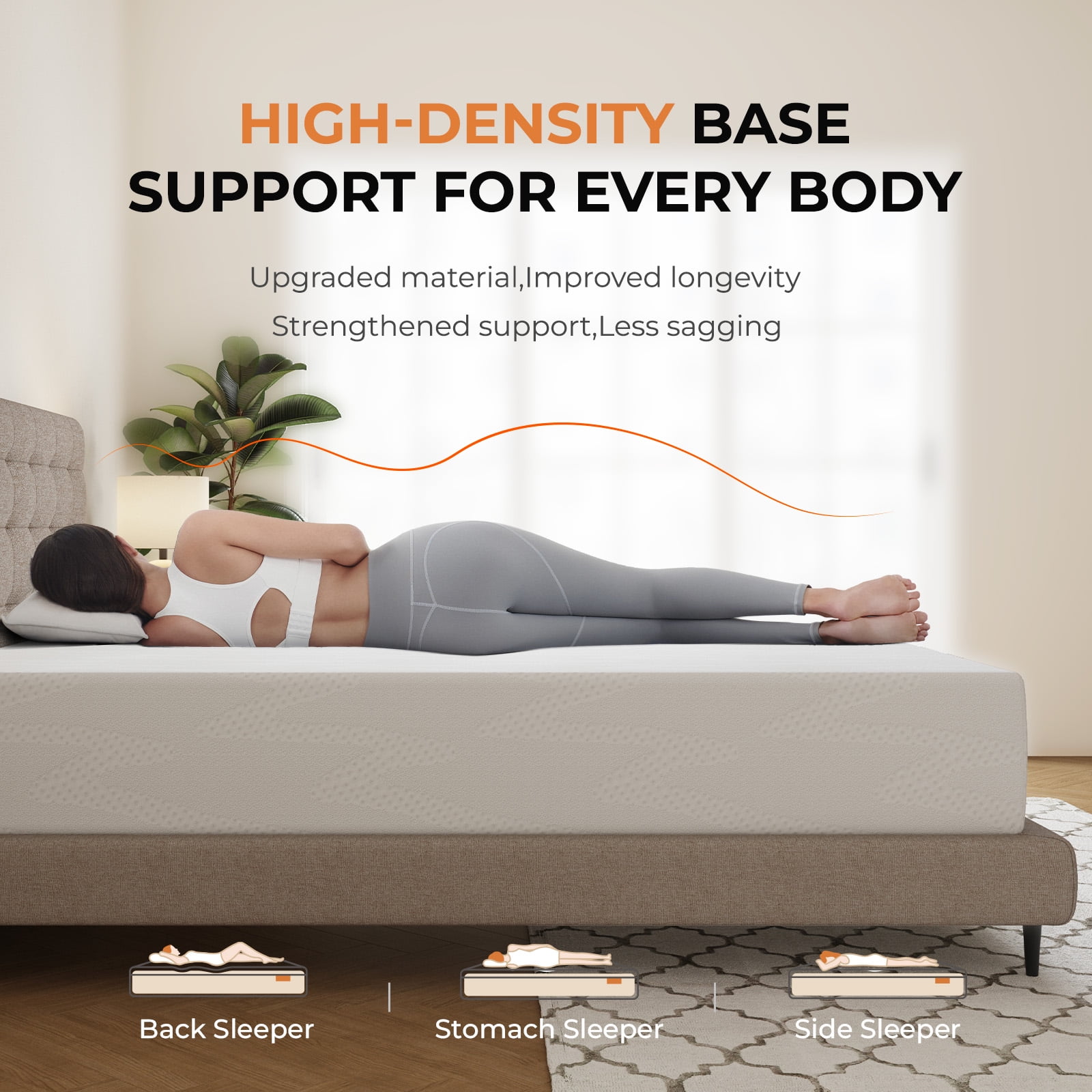 Avenco Victoria 14" Medium Gel Memory Foam Motion Isolation Mattress, Full Size