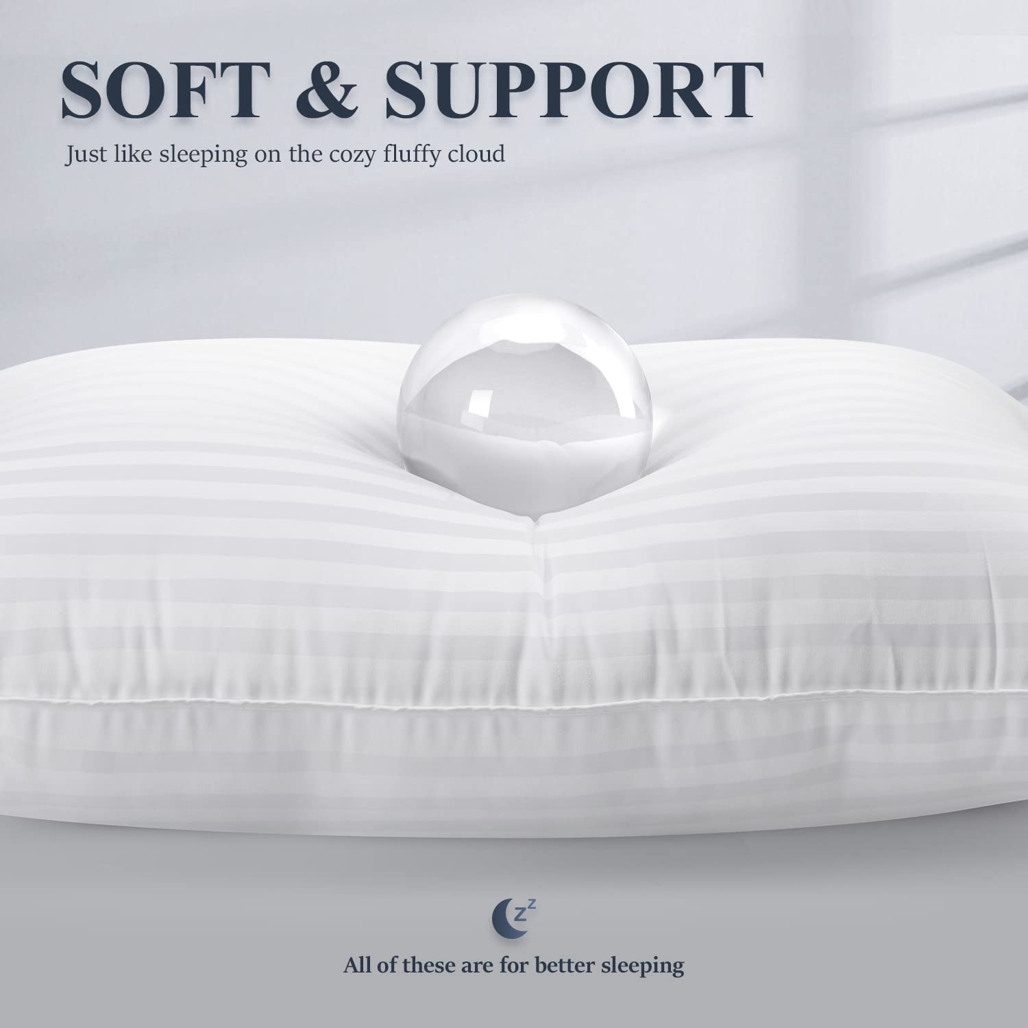 Fapo Luxury Hotel Bed Pillows, Queen, 2-Pack photo 5