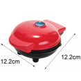 thumbnail image 4 of 1-Pack Portable Mini Waffle Maker,Electric Non-Stick Waffle Iron Breakfast Machine for Waffle, Cookies, Eggs Making,Mini Waffle Maker Machine,Red, 4 of 8