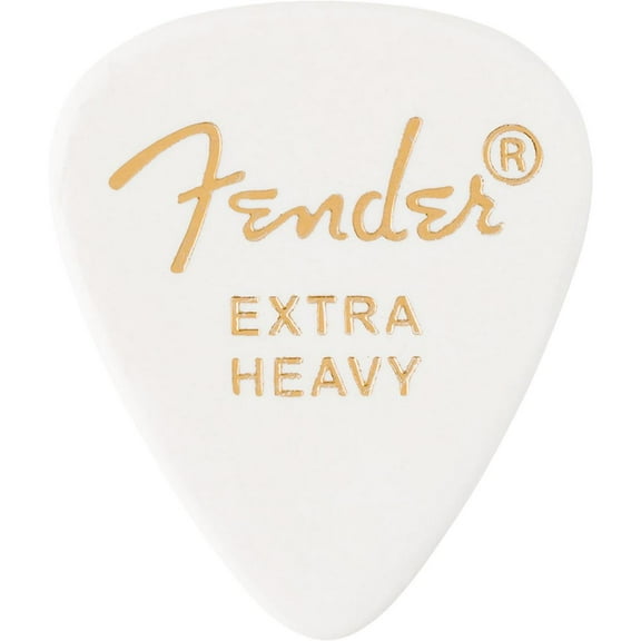 Fender 351 Shape Premium Celluloid Picks for Guitars, Extra-Heavy, 12-Pack, White