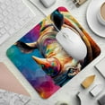 thumbnail image 2 of Rhino Square Non-Slip Rubber Bottom Printed Desk Mat Mousepad for Office and Gaming - 8.3x9.8 Inch, 2 of 6