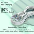 thumbnail image 3 of BRICK- Usb C To C Cable, 5-Pack 6Ft, 60W Fast Charging Power 5-Pack, White, 3 of 6