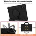 thumbnail image 2 of Kids Friednly Case for Samsung Galaxy Tab A7 T500/T505/T507, EVA Foam Shoulder Strap Shockproof Protective Case with Pencil Holder Rotated Handle Bracket Stand Heat Dissipation Cover,Black, 2 of 8