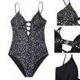 thumbnail image 2 of Womens One Piece Gilded Sexy Swimsuit with Hollow Back Bathing Suits, 2 of 7
