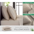 thumbnail image 6 of PURE BAMBOO Pillowcases - Queen Size 2-piece Set (20"x30") - Genuine 100% Organic Bamboo Viscose, Luxuriously Soft & Cooling, Double Stitching, Envelope Closure (2 Queen Pillowcases, Sand), 6 of 6