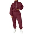 thumbnail image 2 of Pyhlmscde Women's Zip Pullover Sweatsuits, Sweatsuits for Women, Womens Loungewear Set, Sweatshirt for Women, 2 of 6