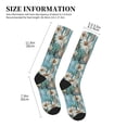 thumbnail image 5 of Socks Calf Pressure Socks Breathable Moisture Absorbent 11.8in×7.9in Full Print Designed For Hiking Walking Sports Turquoise Wood Farmhouse Sunflowers (11) 2 Black-2, 5 of 8