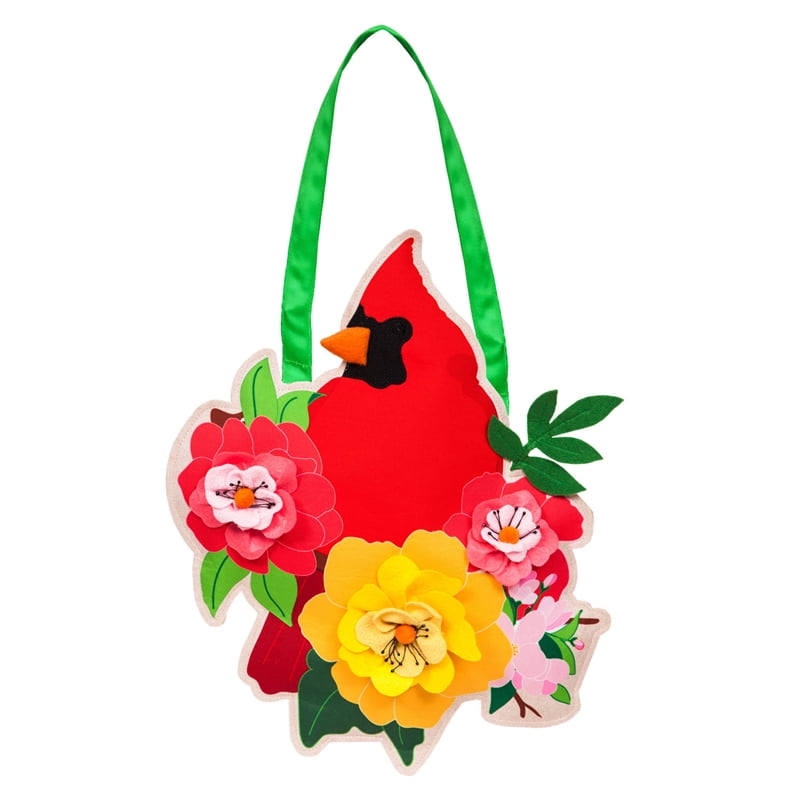 Evergreen Door Decor Spring Cardinal Door Decor, 20'' x 16'' inches