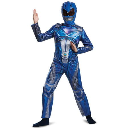 Power Rangers Blue Ranger Classic Child Halloween Costume, One Size, L