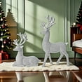 thumbnail image 3 of Christmas Deer Ornaments, Resin Deer Figurines, Elegant Holiday Home Decorations for Living Room and TV Cabinet, High Quality Exquisite Craftsmanship Resin Art Sculptures, 3 of 7