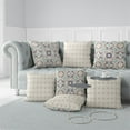 thumbnail image 5 of Foliage Frenzy Throw Pillow with Removable Cover in Blue 18x18, 5 of 6