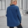 thumbnail image 7 of FLMEI Women's Denim Shirt Jackets Button down Shirt Casual Long Sleeve Blouse Tops Womens Light-Coloured with Pocket Jeans Shirt for Spring Autumn S-XL, 7 of 7
