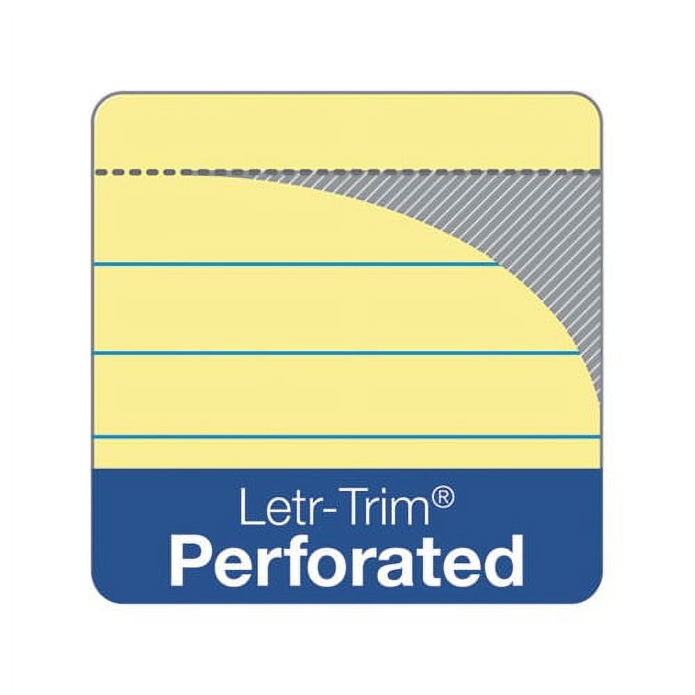 Docket Gold Ruled Perforated Pads Narrow Rule, 5 x 8, Canary, 50 Sheets, 12/Pack