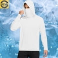 thumbnail image 2 of hoksml Men's UPF50+ Hooded Long Sleeve Shirt, Built In Face Gaiter Quick Dry Sun Protection Tops for Fishing Outdoor Wear, 2 of 7