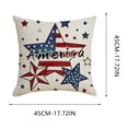 thumbnail image 5 of Let Freedom Ring Stars Fireworks Red White Flower Throw Pillow Covers, 18 x 18 Inch 4th of July Patriotic Independence Memorial Day USA Flag Cushion Case for Sofa Couch Set of 4, 5 of 7