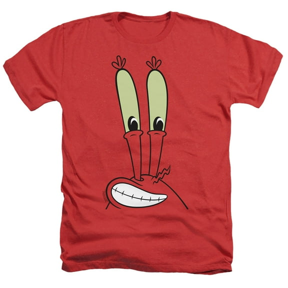 Spongebob Mr. Krabs Smile Face Unisex Adult Heather T Shirt
