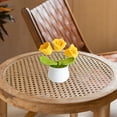 thumbnail image 4 of TIMIFIS Branches Fausses Crochet Fleurs en Pot Décoration Maison, 4 of 6