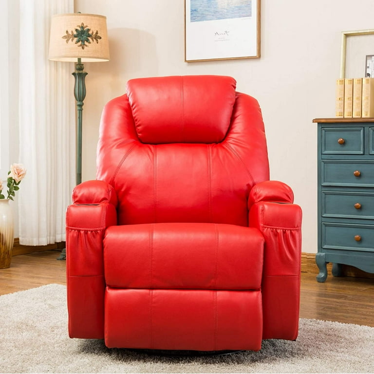 Red swivel rocker recliner new arrivals