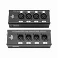 thumbnail image 1 of 1Pair 4-Channel 3-Pin XLR Audio and over Network Cable Extender, DMX512 Network Signal Extender 1 Male+1 Female,Black, 1 of 8