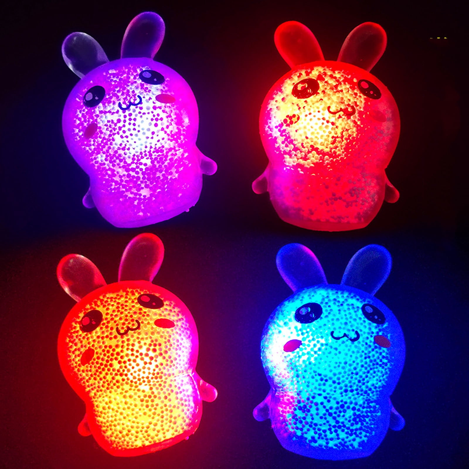 Glow Squishy Ball Glow in Dark Slow Rising Stress Relief,Fidget Squishy Sensory Soft PU Squeeze Anxiety Relief Light Up Hand Squishy for Adults Office Party and Party Favors，C
