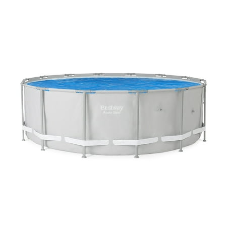 Bestway 58252E 14ft Round Above Ground Swimming Pool Solar Heat Cover (Best Way To Heat A Tent)