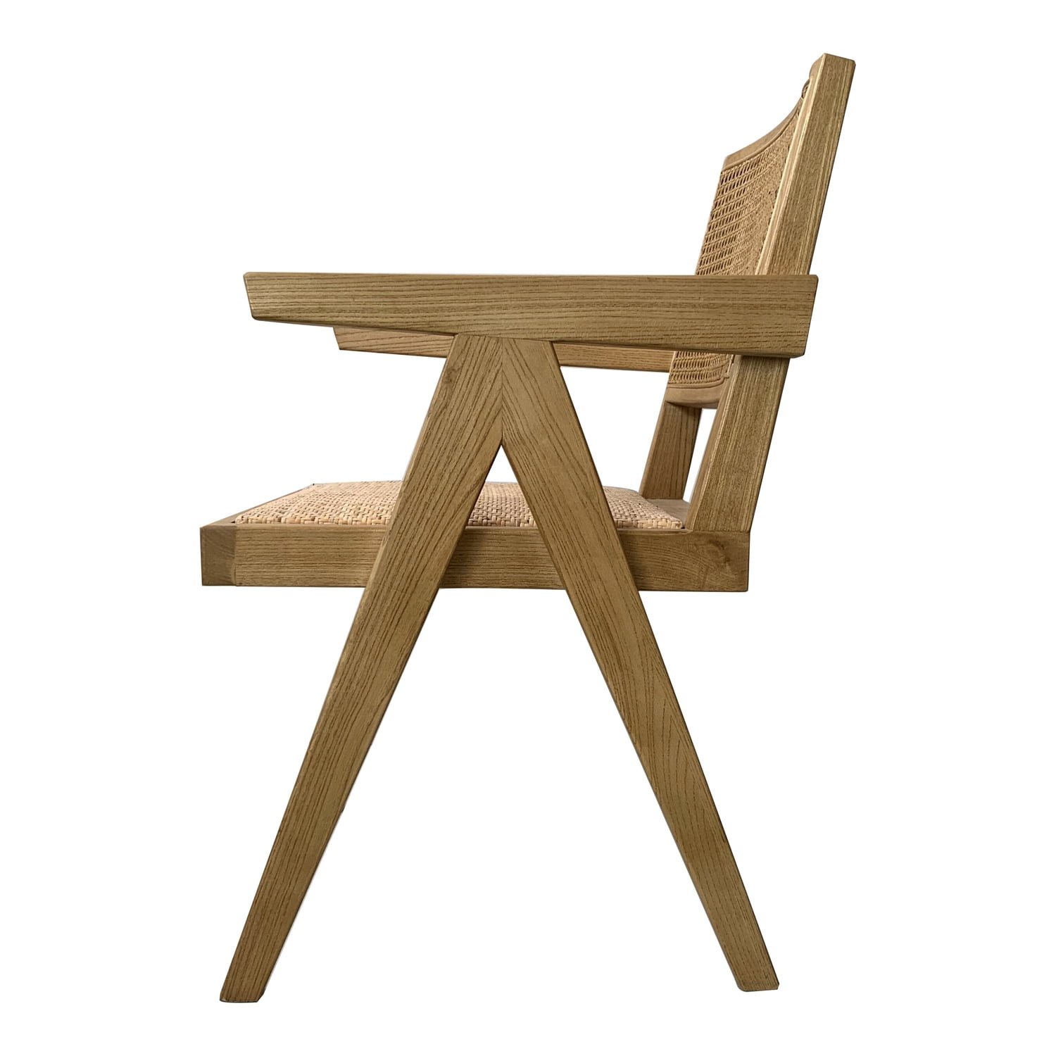 Moe's Home Collection Takashi 18" Dining Chair w/Rattan Seat Natural (Set of 2)